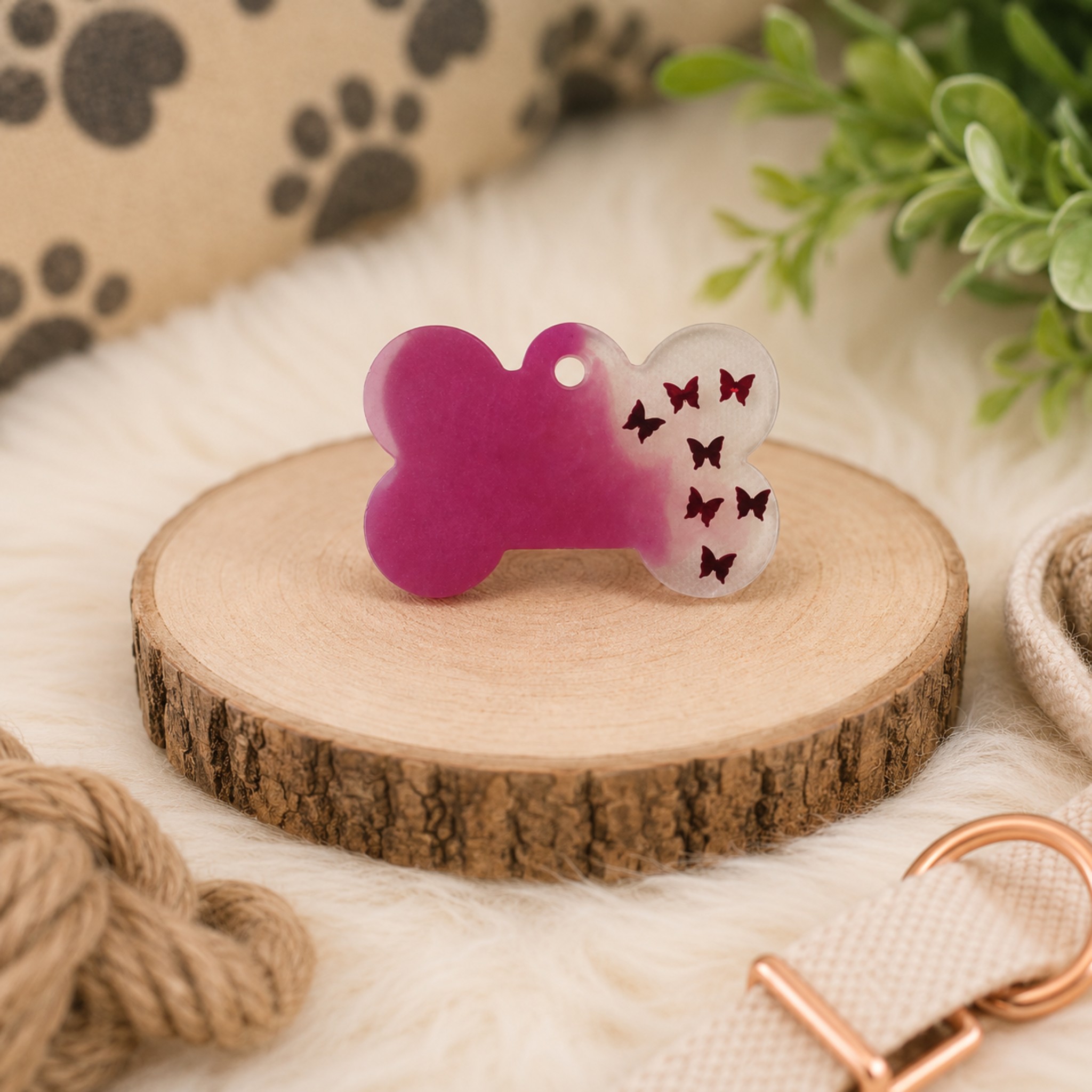 Medagliette Personalizzabili in Resina Glitter per Animali